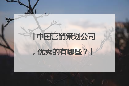 中国营销策划公司，优秀的有哪些？