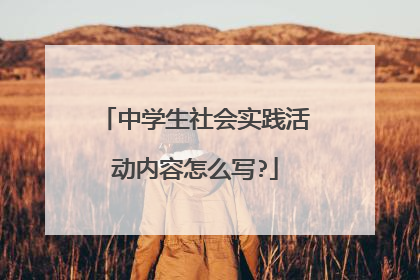 中学生社会实践活动内容怎么写?