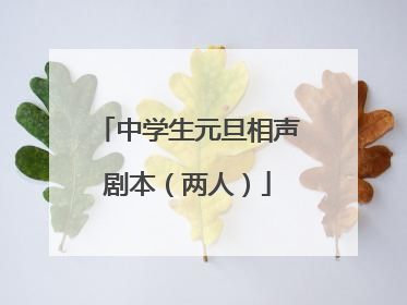 中学生元旦相声剧本（两人）