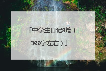 中学生日记8篇（300字左右）