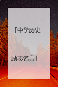中学历史励志名言
