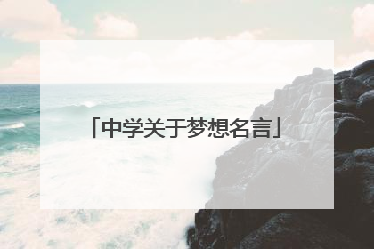 中学关于梦想名言