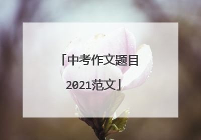 中考作文题目2021范文