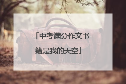 中考满分作文书籍是我的天空