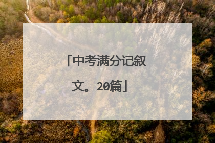 中考满分记叙文。20篇