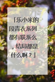 乐小米的段青衣系列都有联系么,结局都是什么啊?