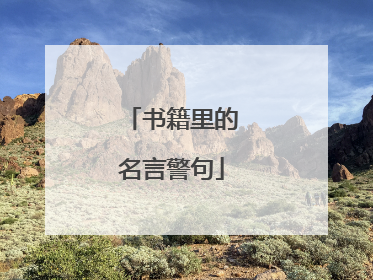 书籍里的名言警句