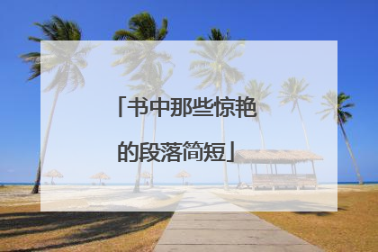 书中那些惊艳的段落简短