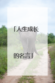 人生成长的名言