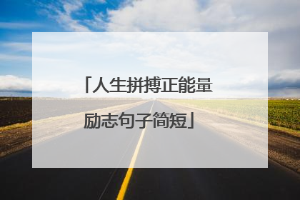 人生拼搏正能量励志句子简短
