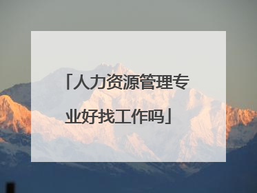 人力资源管理专业好找工作吗