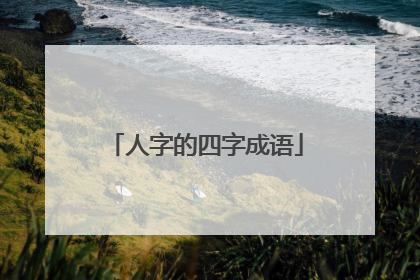 人字的四字成语