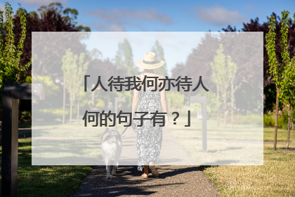 人待我何亦待人何的句子有？