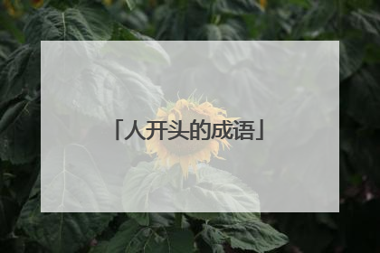 人开头的成语