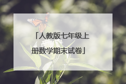人教版七年级上册数学期末试卷
