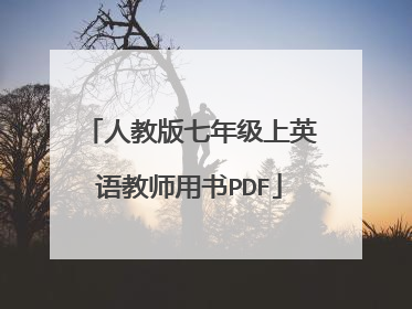 人教版七年级上英语教师用书PDF