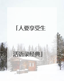 人要享受生活语录经典