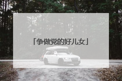 争做党的好儿女