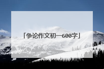 争论作文初一600字
