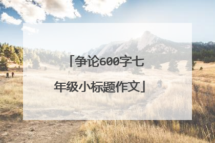 争论600字七年级小标题作文