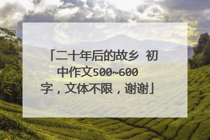 二十年后的故乡 初中作文500~600字，文体不限，谢谢