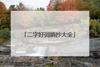 二字好词摘抄大全