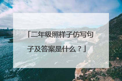 二年级照样子仿写句子及答案是什么？