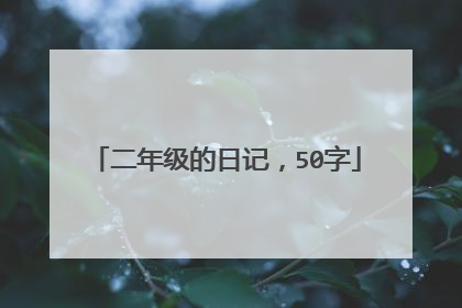 二年级的日记,50字