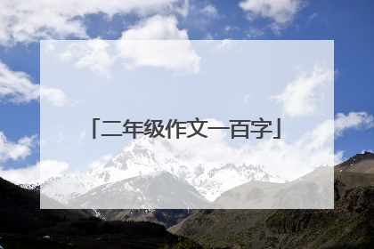 二年级作文一百字