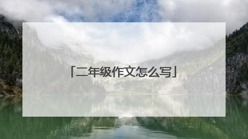 二年级作文怎么写