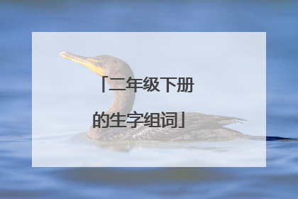 二年级下册的生字组词