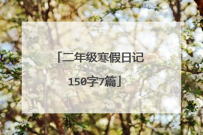 二年级寒假日记150字7篇