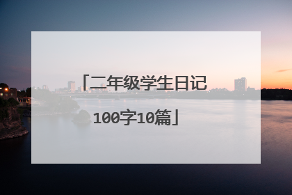 二年级学生日记100字10篇