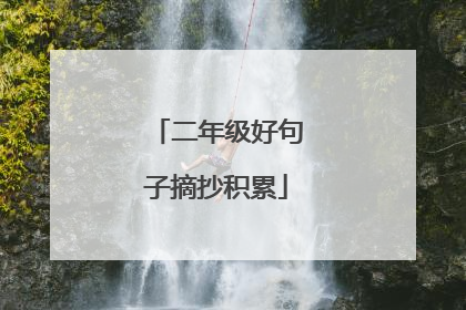 二年级好句子摘抄积累