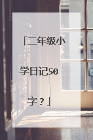 二年级小学日记50字？
