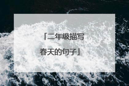 二年级描写春天的句子