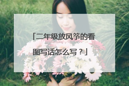 二年级放风筝的看图写话怎么写？