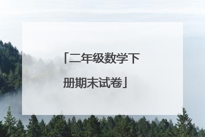 二年级数学下册期末试卷