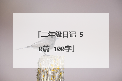 二年级日记 50篇 100字