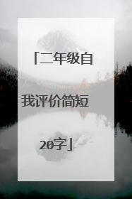 二年级自我评价简短20字