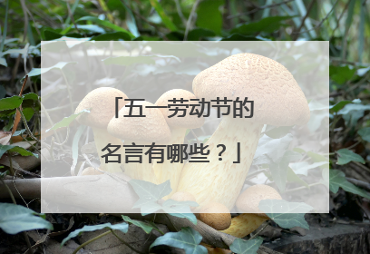 五一劳动节的名言有哪些?