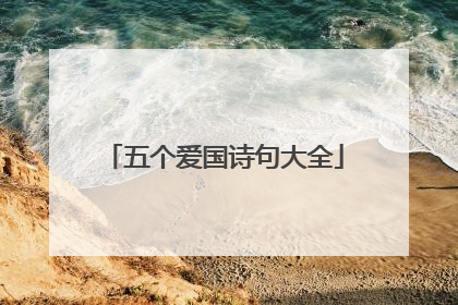 五个爱国诗句大全