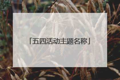 五四活动主题名称