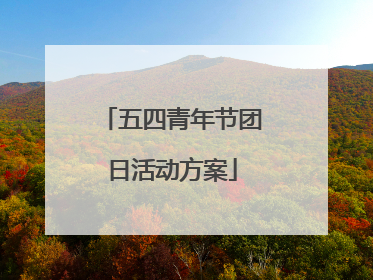 五四青年节团日活动方案