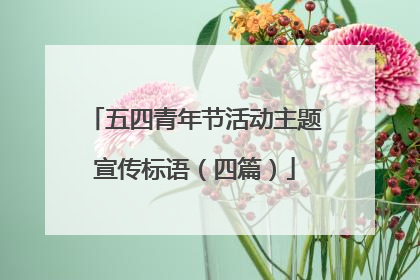 五四青年节活动主题宣传标语（四篇）