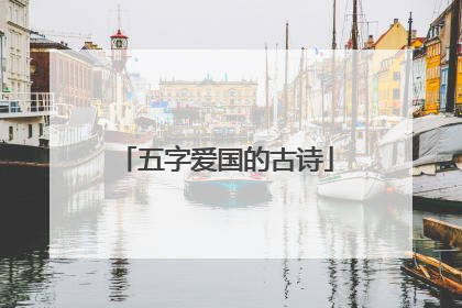 五字爱国的古诗