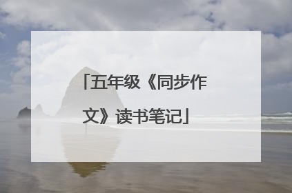 五年级《同步作文》读书笔记