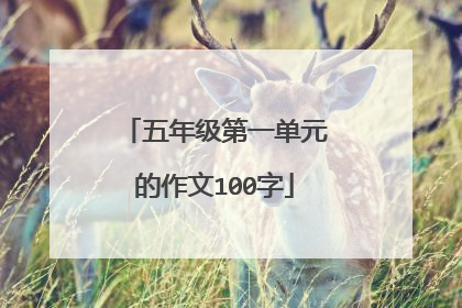 五年级第一单元的作文100字