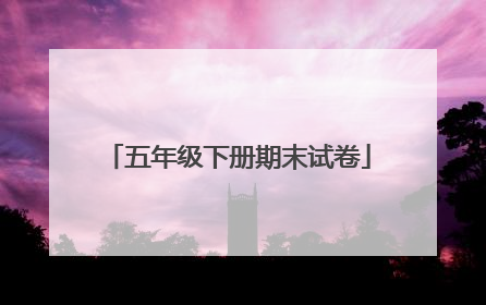 五年级下册期末试卷