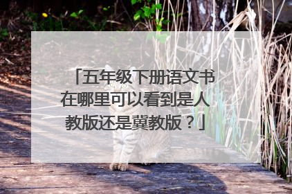 五年级下册语文书在哪里可以看到是人教版还是冀教版？